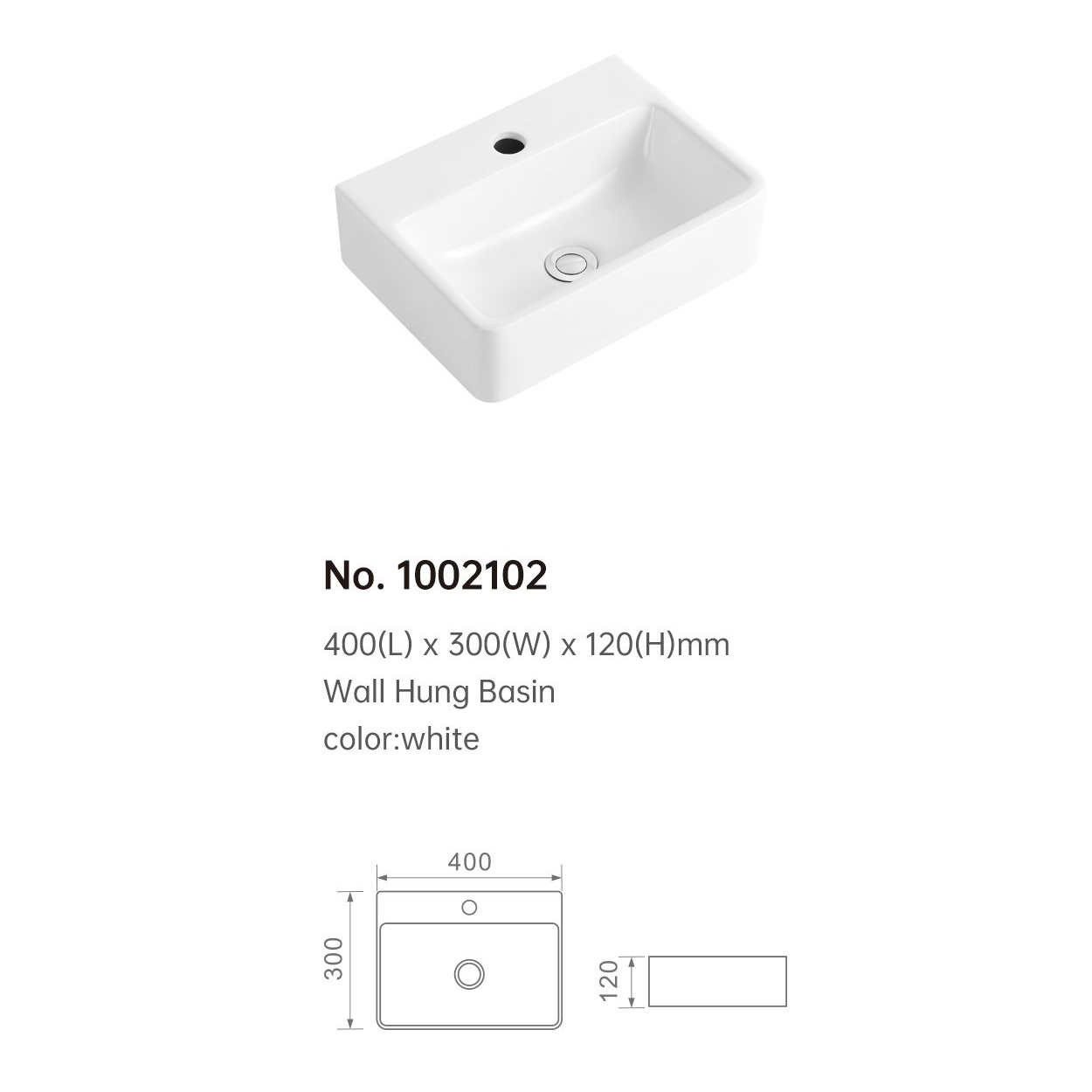 1002102 WALL HUNG WASH BASIN